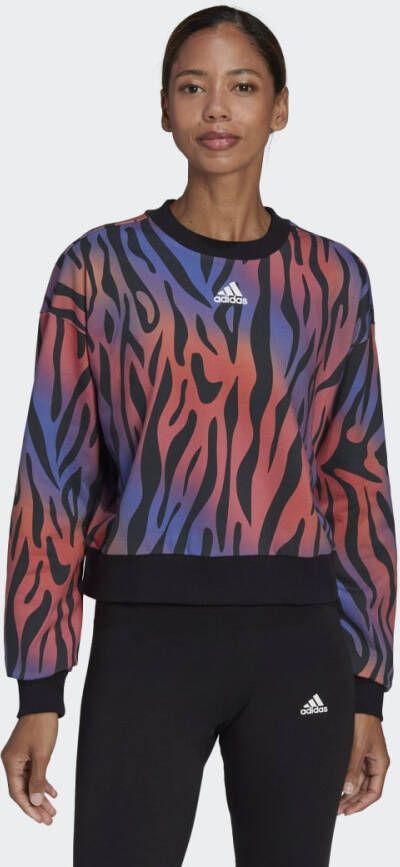 Adidas Sportswear Tiger-Print Sweatshirt
