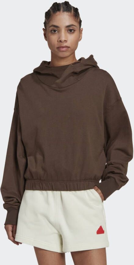 Adidas Sportswear Studio Lounge Cropped Hoodie