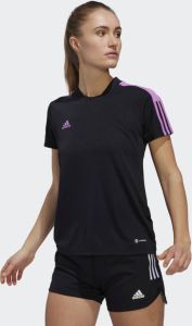 Adidas tiro essentials voetbalshirt zwart roze dames