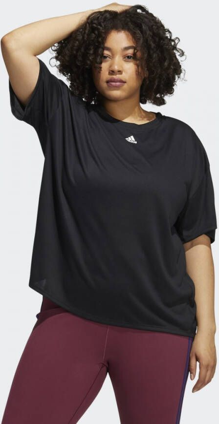 Adidas Sportswear Plus SIZE T-shirt met logo vochtregulerend