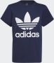 Adidas Originals T-shirt donkerblauw wit Katoen Ronde hals 152 - Thumbnail 1