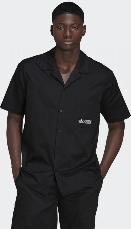 Adidas Originals Heren Twill Overhemd uit Trend Pack Black Heren