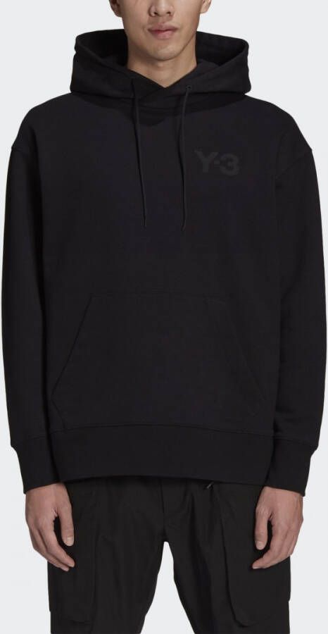 Y-3 Zwarte hoodie met logo print Zwart Heren