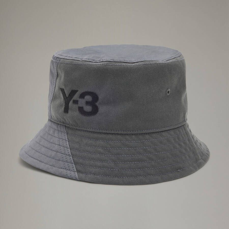 Y-3 Moderne Tonal Panel Bucket Hat Gray Heren