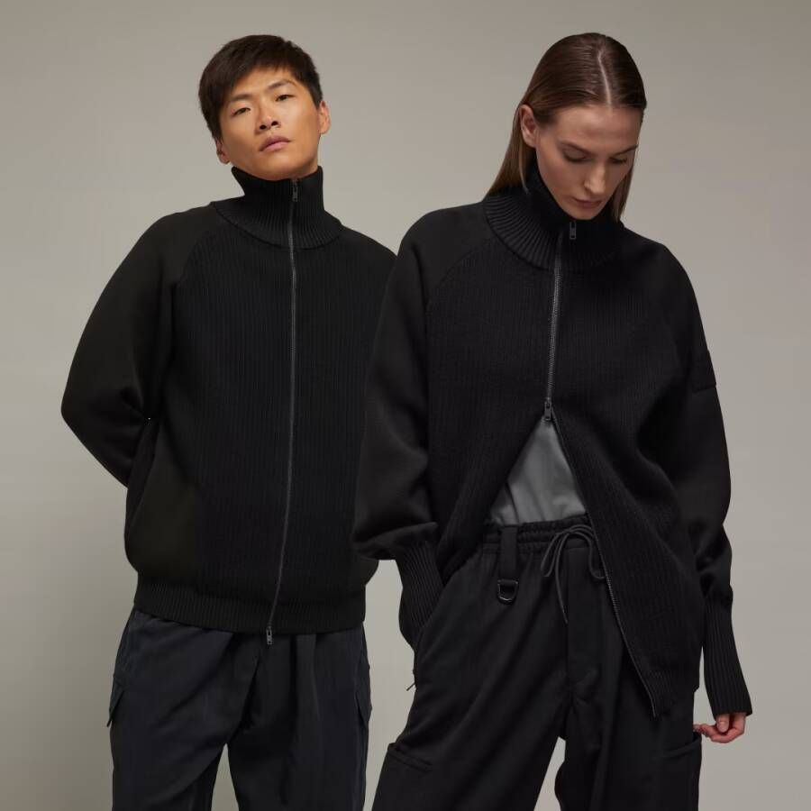Y-3 Stijlvolle Mohair-Mix Jas Black Heren