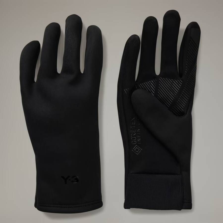 Y-3 Handschoenen met logo Zwart Unisex