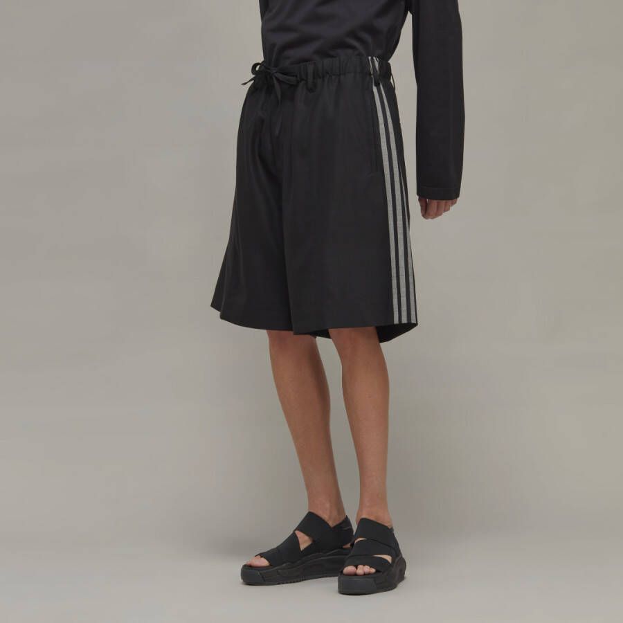 Adidas Y-3 Y-3-Stripes Refined Wool Tailored Short