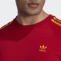 Adidas Originals T-shirt met 3 strepen Rood Heren - Thumbnail 4