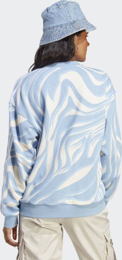 Adidas Originals Abstract Allover Animal Print Sweatshirt