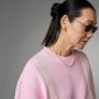 Adidas Oversized Katoenen Sweatshirt met Strepen Pink Dames - Thumbnail 2
