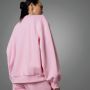 Adidas Oversized Katoenen Sweatshirt met Strepen Pink Dames - Thumbnail 3