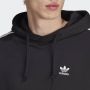 Adidas Originals Klassieke 3-Stripes Hoodie Zwart Black Heren - Thumbnail 7