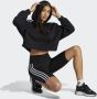 Adidas Zwarte Cropped Hoodie Pluche Interieur Black Dames - Thumbnail 2