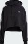 Adidas Originals Adicolor 3-streifen Cropped Hoodie Hoodies Kleding black maat: S M beschikbare maaten:S M L XL - Thumbnail 6