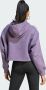 Adidas Originals Adicolor 3-streifen Cropped Hoodie Hoodies Dames shadow violet maat: S M beschikbare maaten:S M L XL - Thumbnail 3