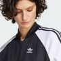 Adidas Originals Zwarte zip-sweatshirt met contrasterende mouwen Black Dames - Thumbnail 7