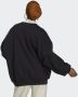 Adidas Zwarte Oversize Crewneck Sweatshirt met 3 Strepen Black Dames - Thumbnail 6