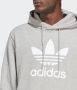 Adidas Klassieke Trefoil Lichtgewicht Hoodie Grijs Gray Heren - Thumbnail 6