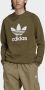 Adidas Klassieke Trefoil Crewneck Sweatshirt Olijf Wit Green Heren - Thumbnail 7