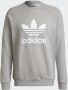 Adidas Klassieke Crewneck Sweatshirt Grijs Heather Wit Gray Heren - Thumbnail 6