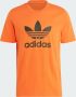 Adidas Originals Oranje Geribbelde Crew Neck T-Shirt voor Heren Oranje Heren - Thumbnail 4