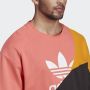 Adidas Colorblock Tee Heren T-shirt Zwart Oranje Multicolor Heren - Thumbnail 4