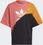Adidas Colorblock Tee Heren T-shirt Zwart Oranje Multicolor Heren - Thumbnail 6
