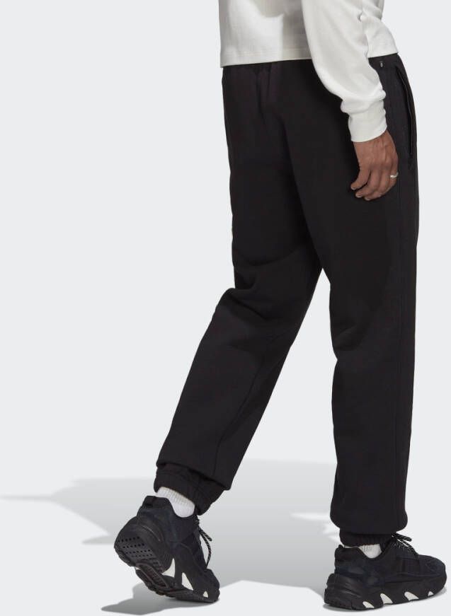 Adidas Originals Zwarte French Terry Sweatpants met Geborduurd Klaverblad Black Heren - Foto 2