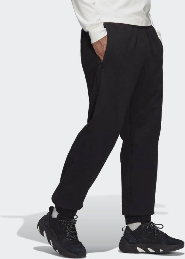 Adidas Originals Zwarte French Terry Sweatpants met Geborduurd Klaverblad Black Heren - Foto 4