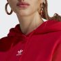Adidas Originals Rode Hoodie Adicolor Essentials Fleece Rood Dames - Thumbnail 7