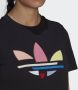 Adidas Zwarte Dames Trefoil Tee Korte Mouw Black Dames - Thumbnail 5