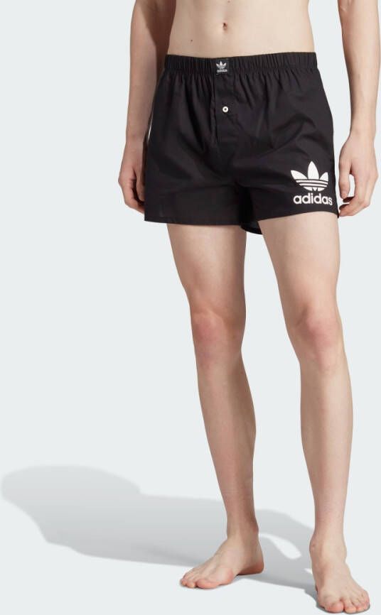 Adidas Originals Comfort Core Cotton Icon Geweven Boxer Ondergoed 2 Pack