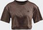 Adidas Originals Summer Rave Cropped T-shirt T-shirts Kleding dark brown maat: L beschikbare maaten:XS S M L - Thumbnail 8