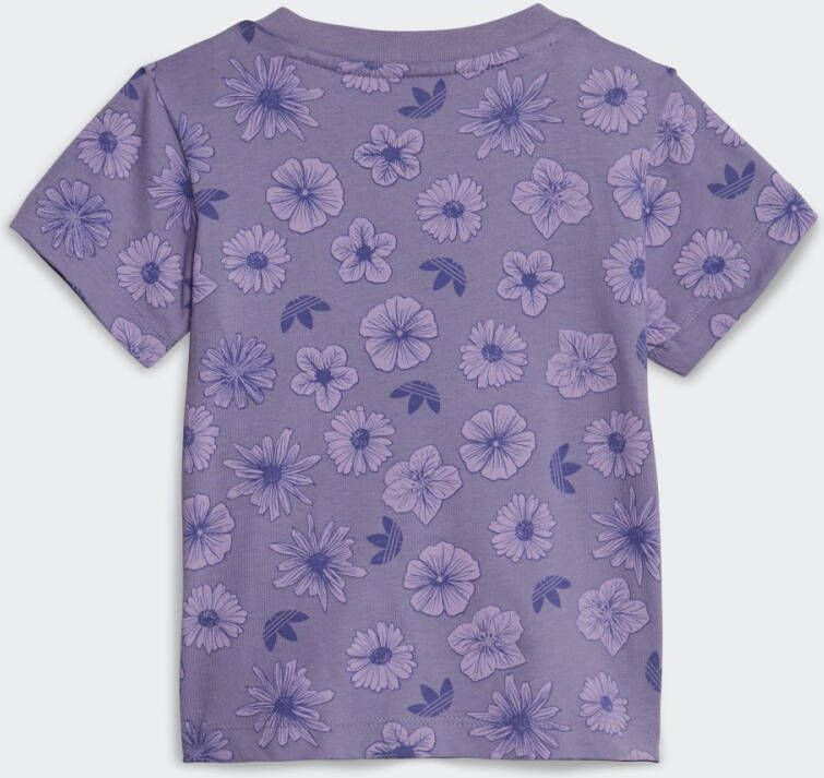 Adidas Originals Floral T-shirt en Short Set