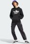 Adidas Originals Zwarte Oversized Hoodie met Geborduurde Bloemmotieven Zwart Dames - Thumbnail 3