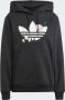 Adidas Originals Zwarte Oversized Hoodie met Geborduurde Bloemmotieven Zwart Dames - Thumbnail 5