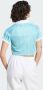 Adidas Originals Crop T-shirt Blauw Dames - Thumbnail 5