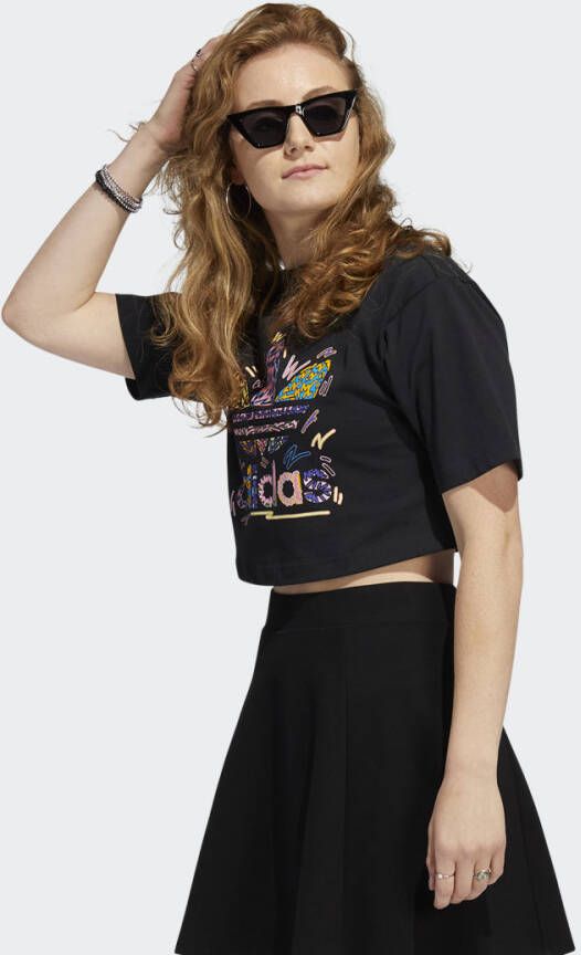 Adidas Originals Love Unites Crop Trefoil T-shirt