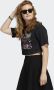 Adidas Eenheid Crop Tee Zwart Multi Korte Mouw Black Dames - Thumbnail 3