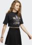 Adidas Eenheid Crop Tee Zwart Multi Korte Mouw Black Dames - Thumbnail 4