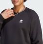 Adidas Originals Heren Trefoil Essentials Crewneck Sweatshirt Zwart Heren - Thumbnail 6