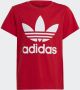Adidas Originals T-shirt rood wit Katoen Ronde hals Logo 128 - Thumbnail 3