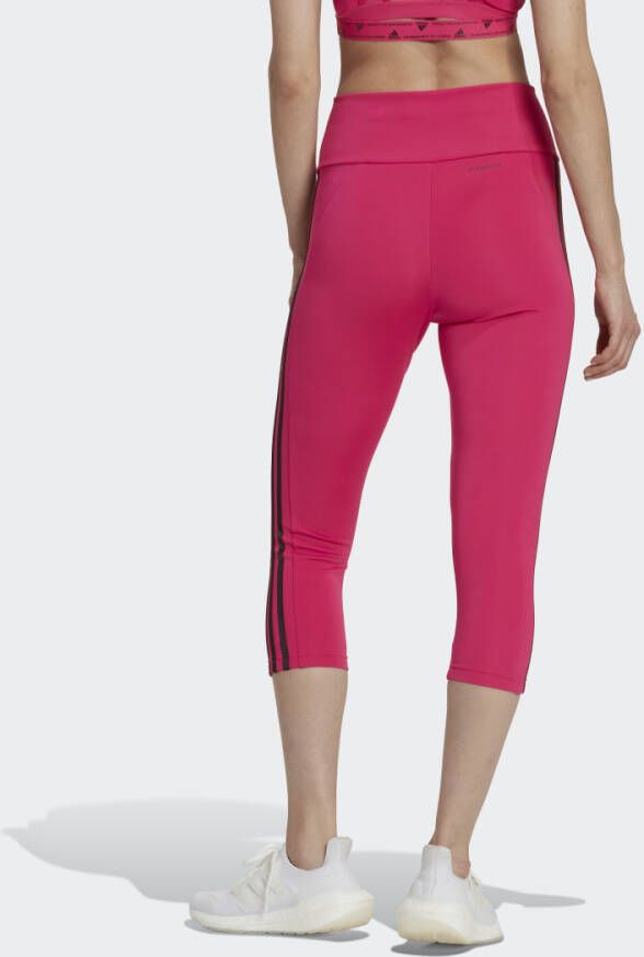 Adidas Performance Designed To Move High-Rise 3-Stripes 3 4 Sportlegging