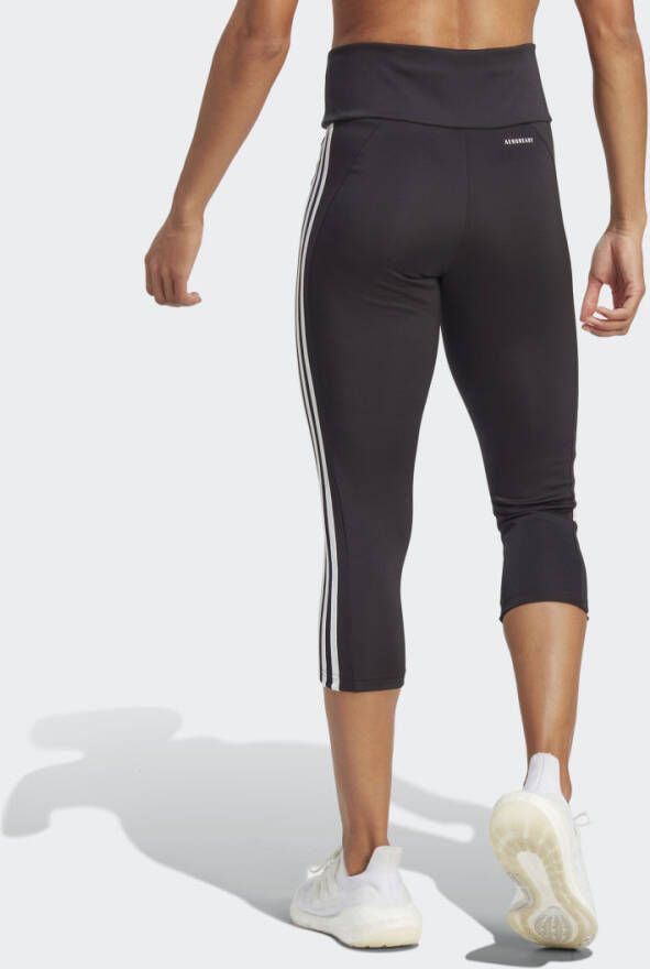 Adidas Performance Designed To Move High-Rise 3-Stripes 3 4 Sportlegging