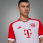 Adidas Shirt Bayern 1e Thuisshirt 23 24 Wit T-shirt met Rits Jongens - Thumbnail 6