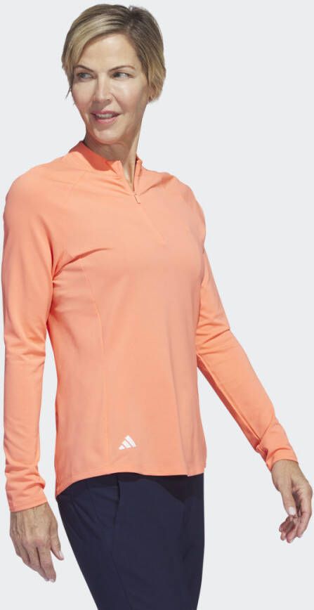 Adidas Performance Golf Poloshirt met Lange Mouwen en Korte Rits