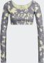 Adidas Performance Hyperglam Cut 3-Stripes Croptop met Lange Mouwen - Thumbnail 5