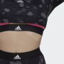Adidas Performance Trainingsshirt HYPERGLAM CUT 3-STREIFEN LONG SLEEVE CROP-TOP - Thumbnail 2
