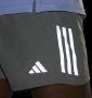 Adidas own the run heather hardloopshort grijs groen heren - Thumbnail 3