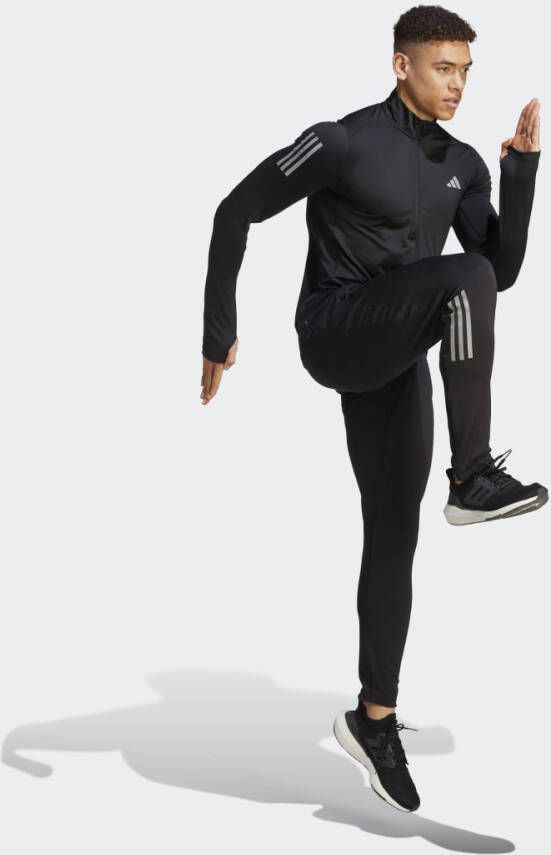 Adidas Performance Own the Run Sweatshirt met Korte Rits